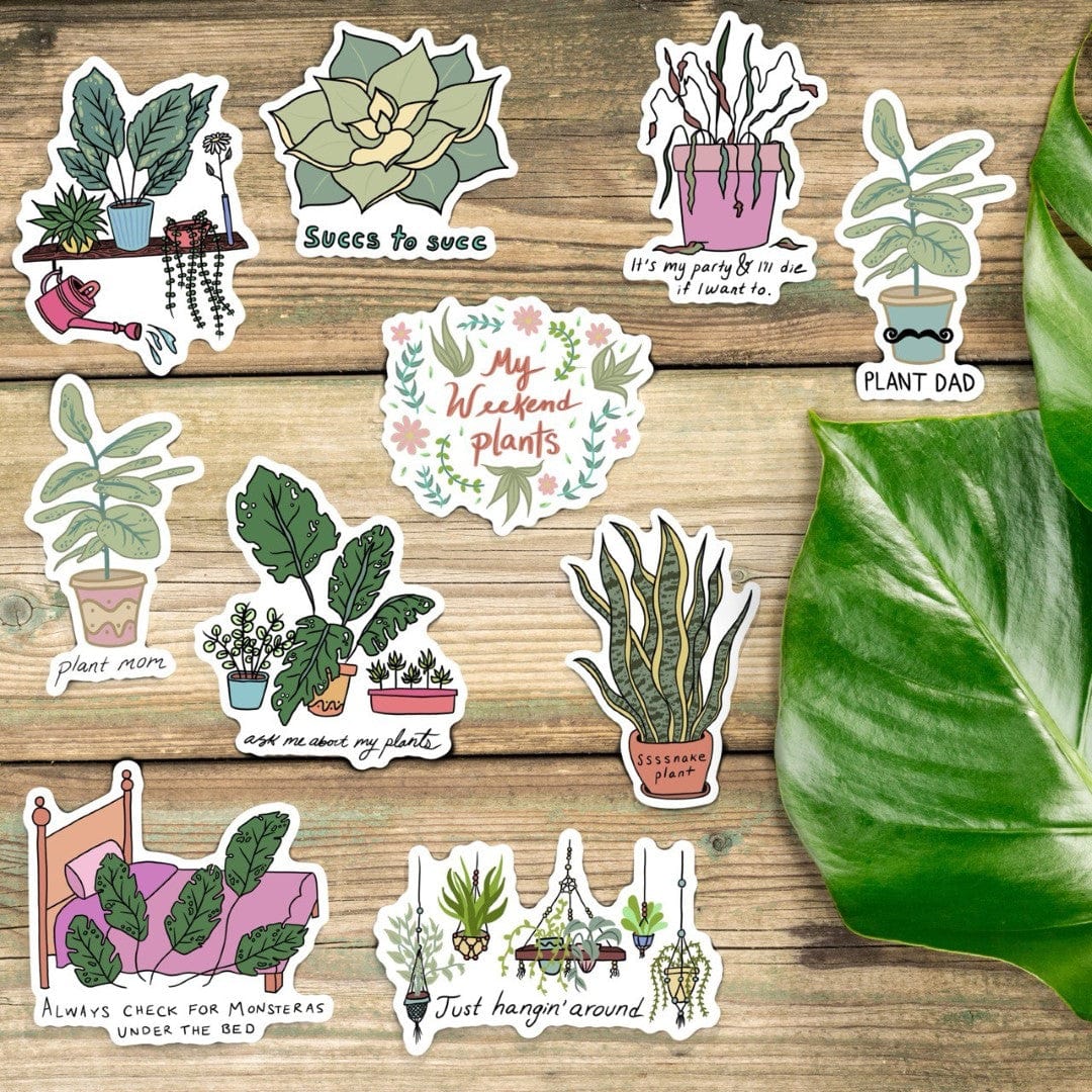  Weekend Plant Sticker 10 Pack、mySite、elrpsem3k