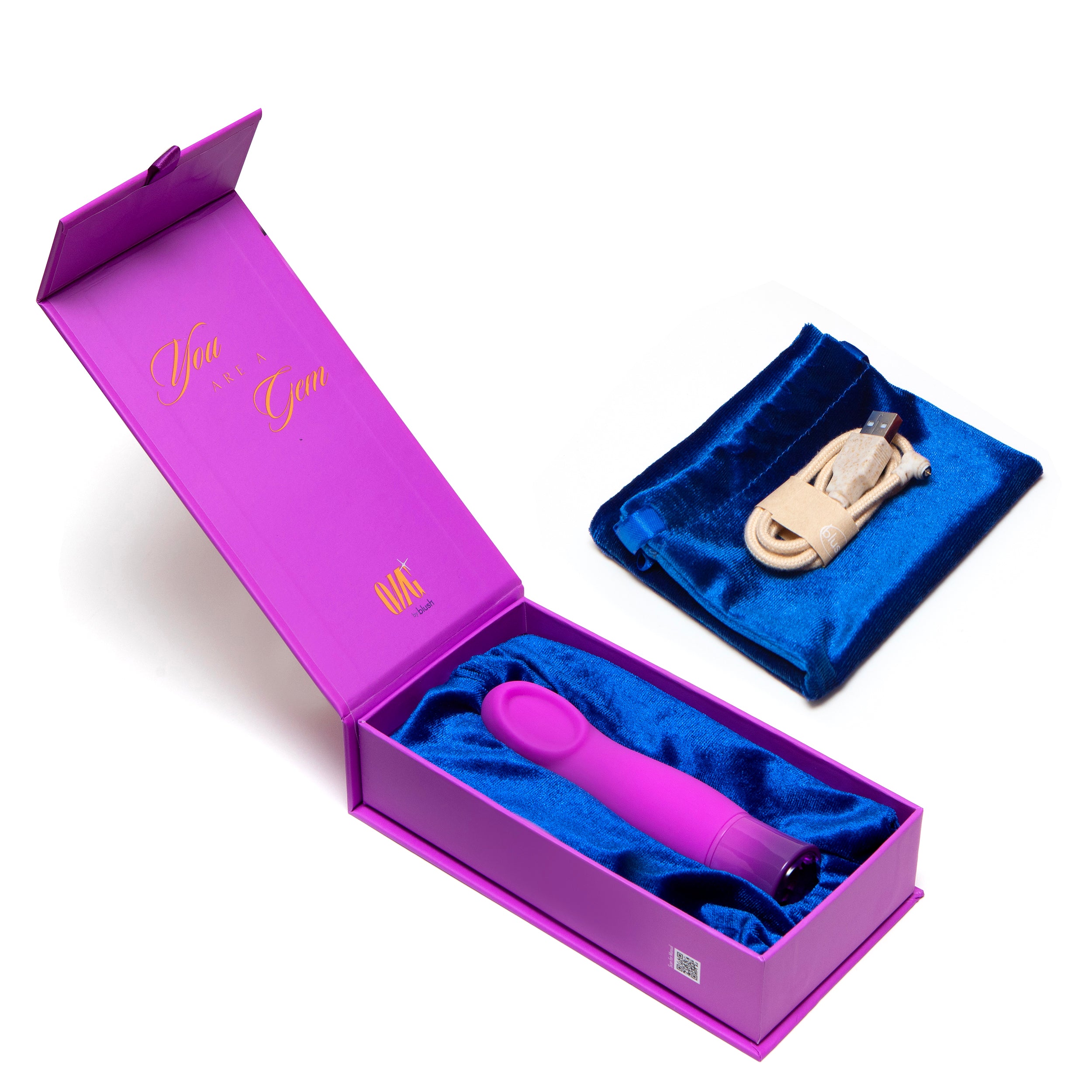 Oh My Gem By Blush® | Charm: 5.5 Inch Warming G Spot Stimulation Vibrator in Amethyst with Powerful RumboTech™ Technology、mySite、bottomscart