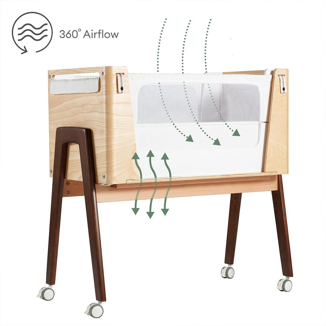  Gaia Hera Bedside Crib² - Natural/Walnut、mySite、merchandisen