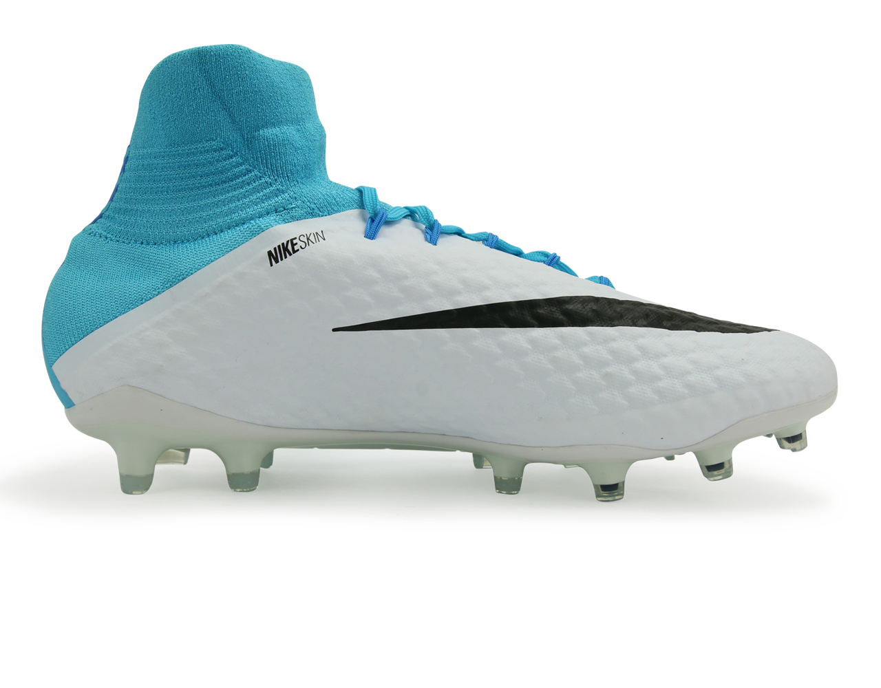 Nike Men's Hypervenom Phatal III Dynamic Fit FG White/Blue/Photo Blue、mySite、noshort