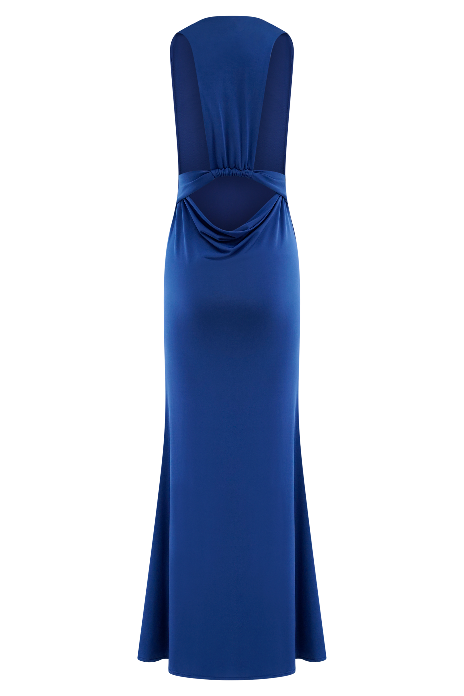 Elke Slinky V Neck Maxi Dress - Cobalt、mySite、solidvoid