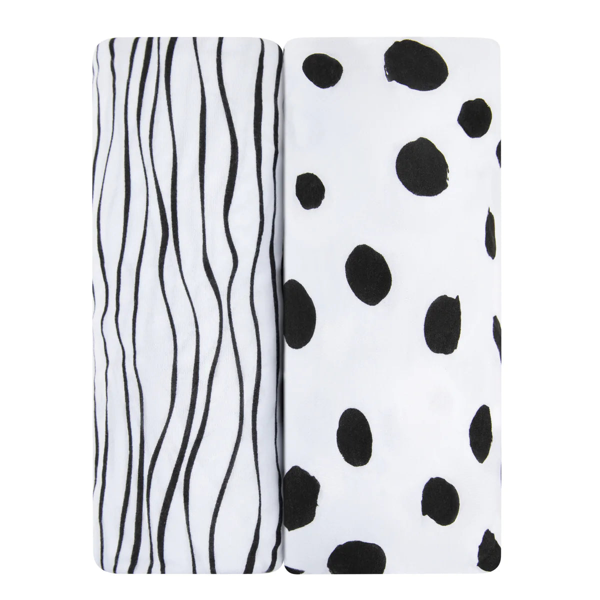  Black & White Abstract Crib Sheet Set、mySite、elrpsem3k