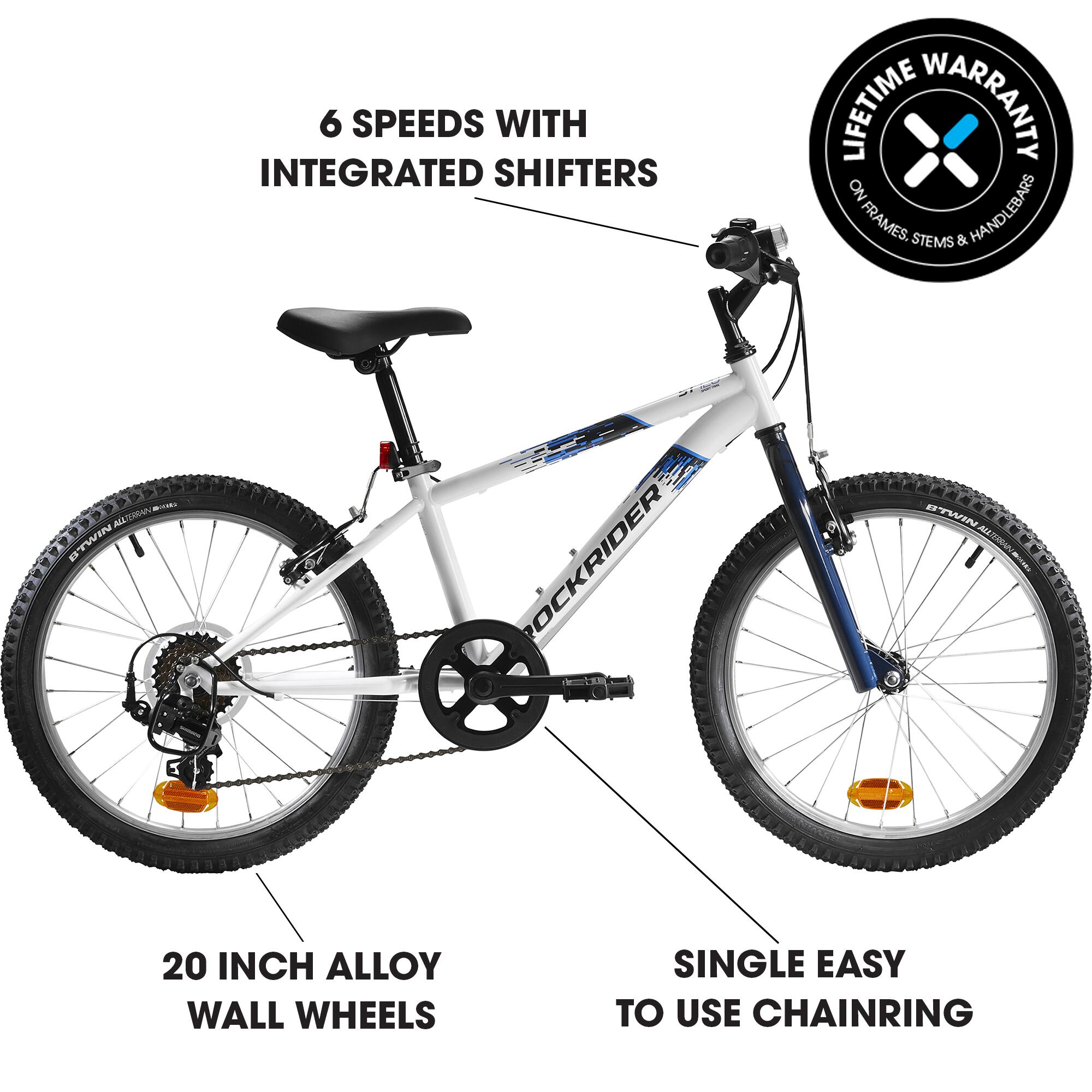 Btwin ST120 Kids' Mountain Bike 20 Kids 3'11 to 4'5