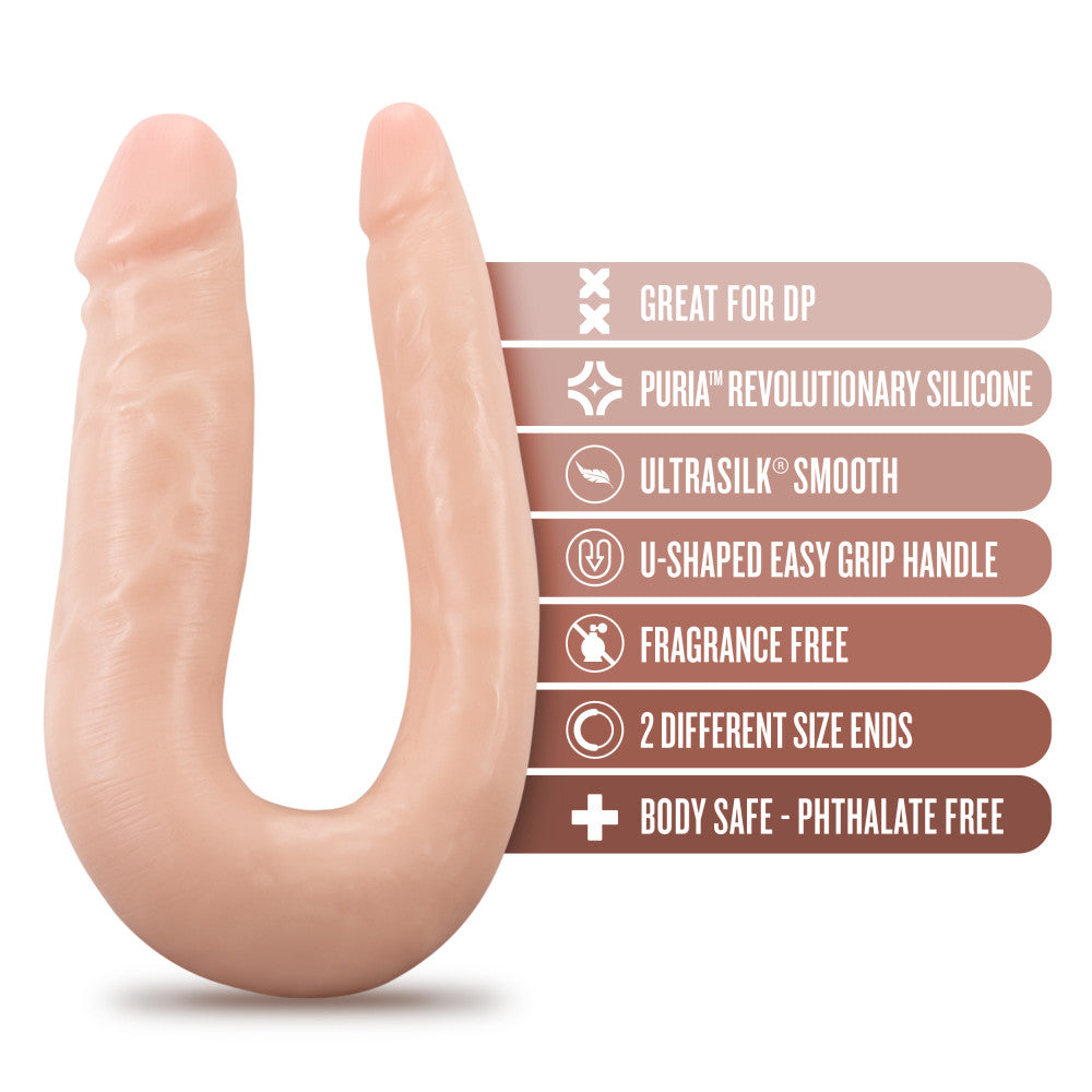 Dr. Skin Silicone By Blush® | Dr. Double Vanilla 12.5-Inch Long Double Dildo、mySite、bottomscart