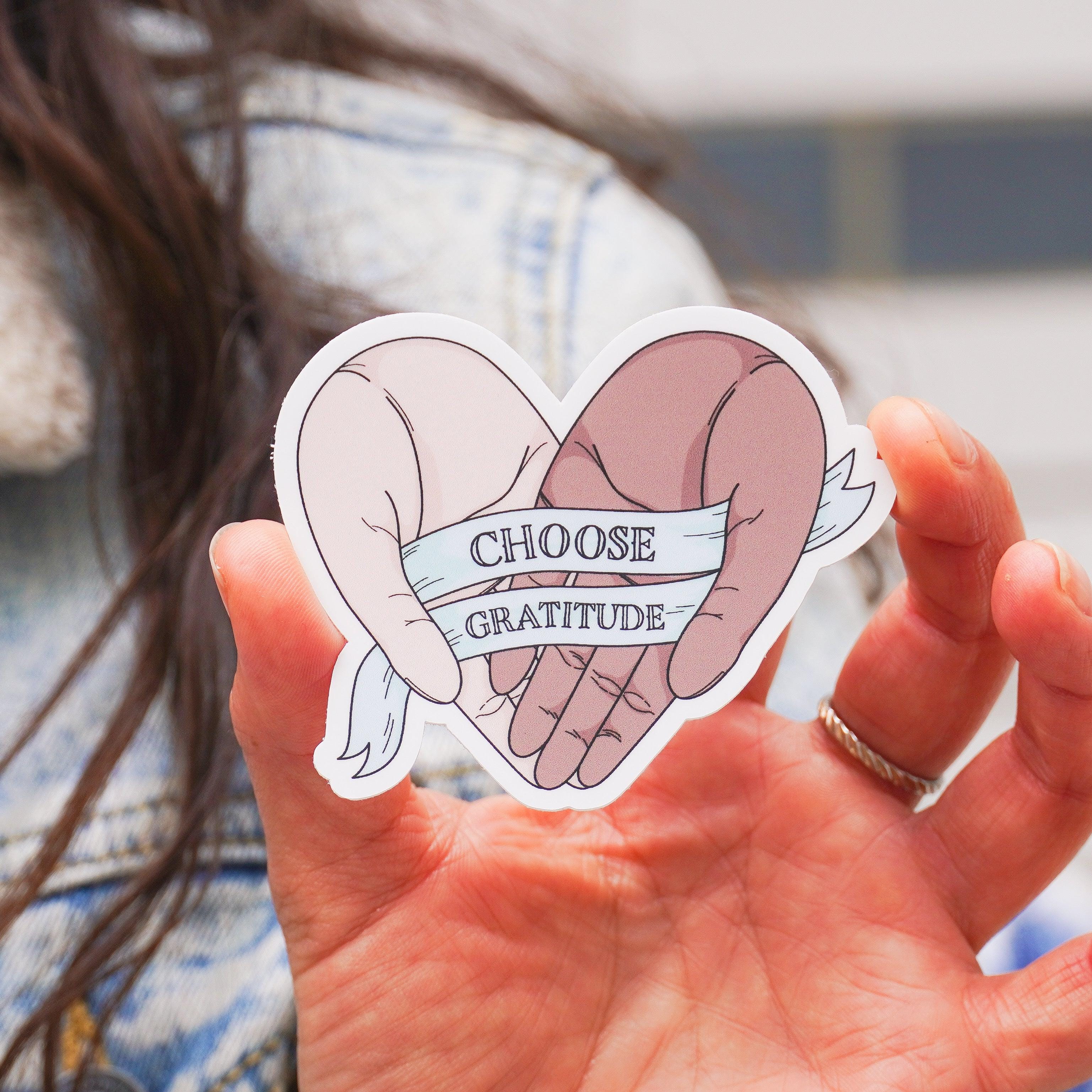  Choose Gratitude Positivity Sticker、mySite、elrpsem3k