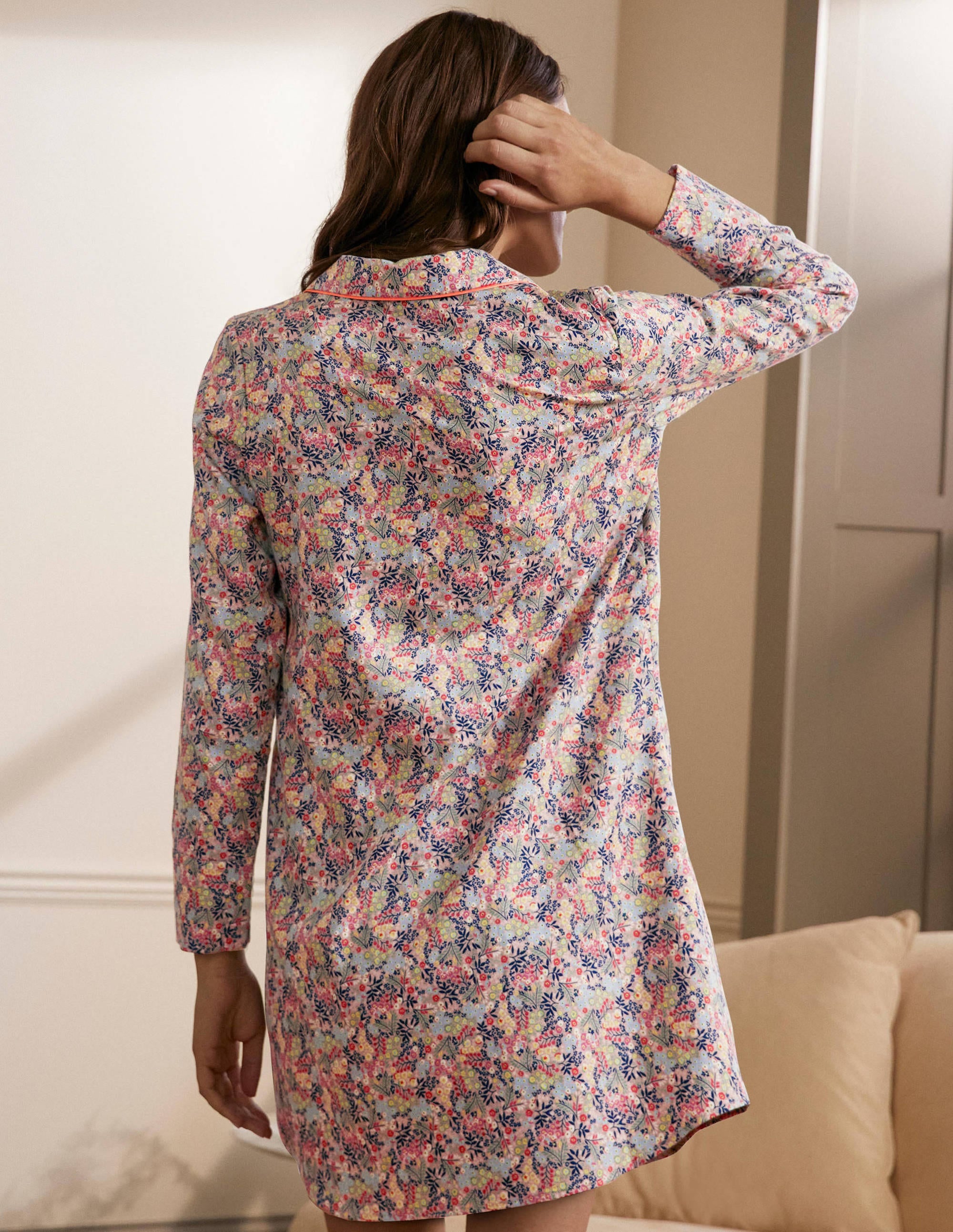  Janie Longline Pyjama Shirt-Milkshake, Enchanting Forest、mySite、ashleygrahame