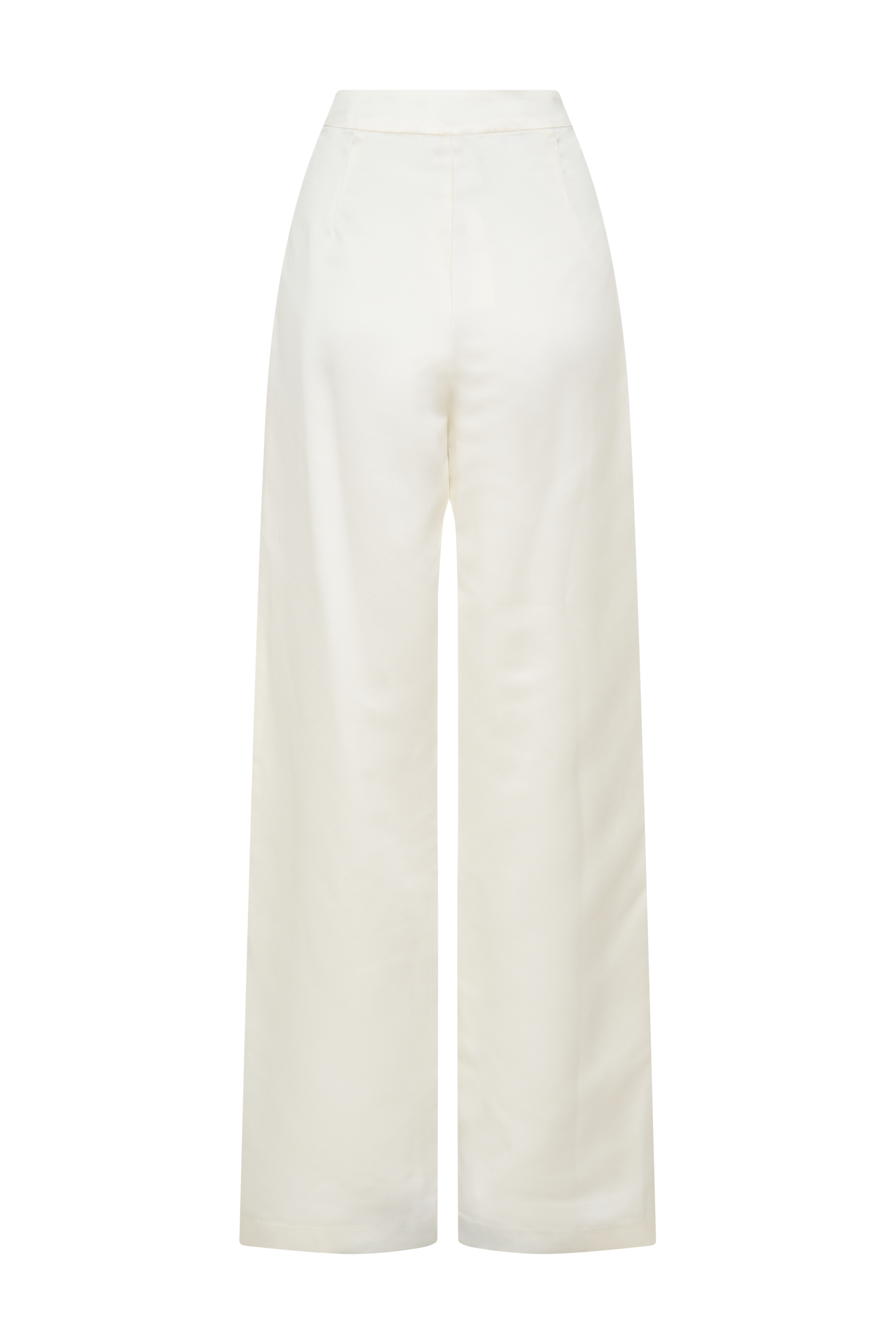 Ada Satin Straight Leg Pant - Ivory、mySite、solidvoid