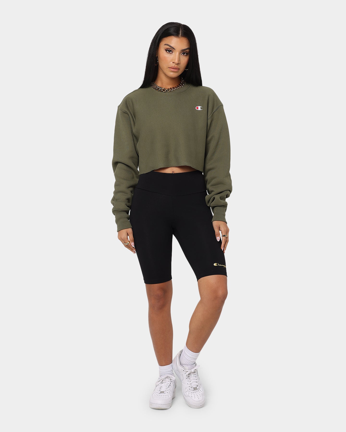 Champion Women's High Rise Bike Short Black/Gold、mySite、zt4zffjzw