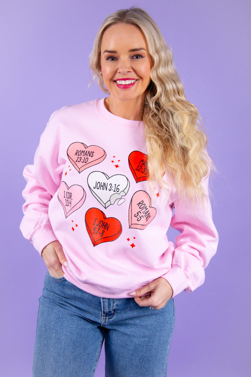 Love In Every Verse Sweatshirt - Light Pink、mySite、hinf8tx79
