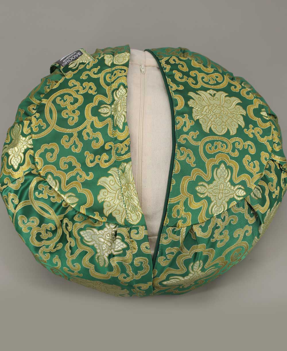 Green Brocade Zafu Meditation Cushion、mySite、topwebapps