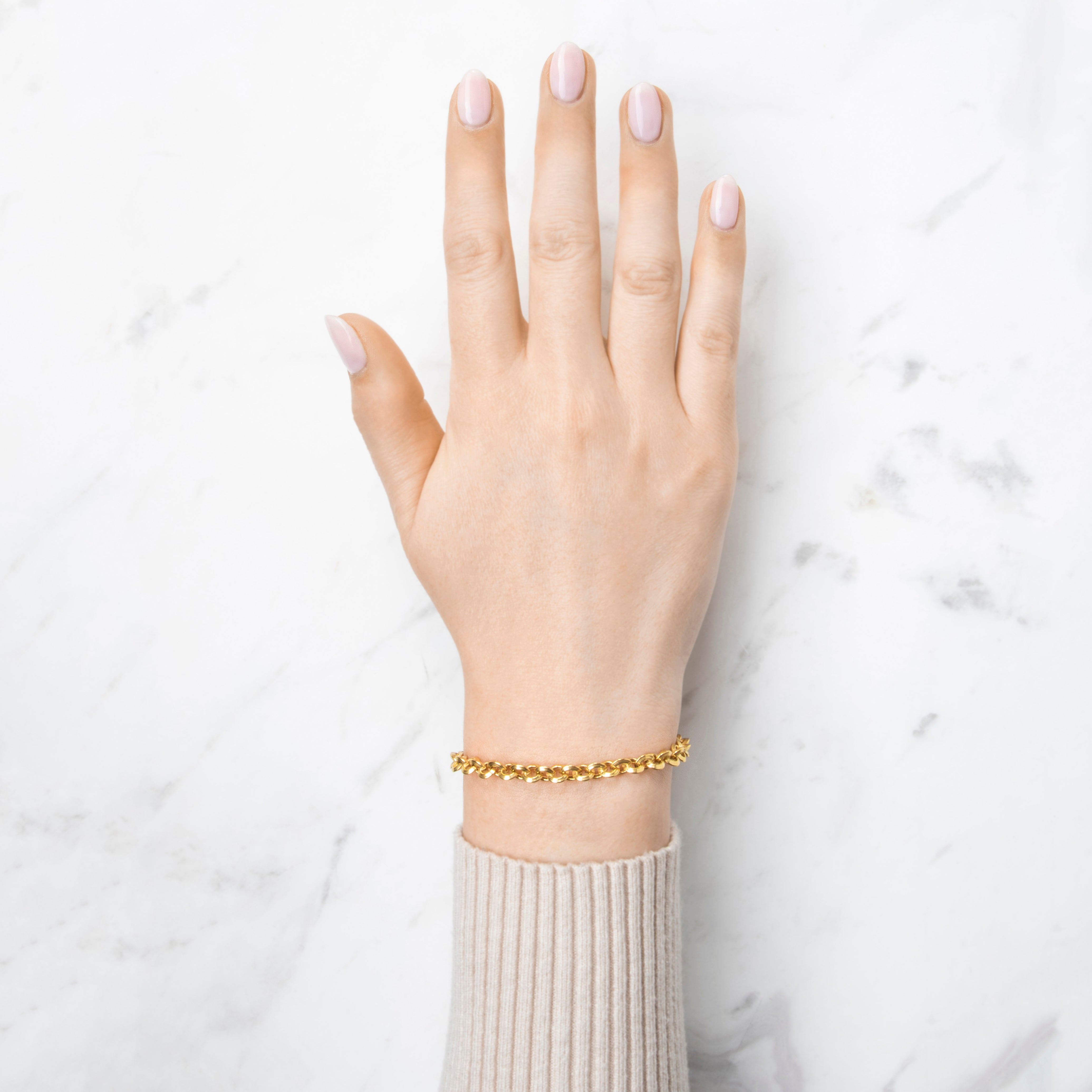 Vintage Italian 14k Yellow Gold Superb Circle Link Bracelet 6.25、mySite、hinf8tx79