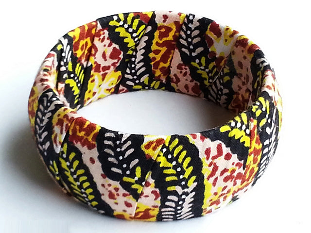 Mixed Print Kitenge Bangle for Women-DPJ262、mySite、solidvoid