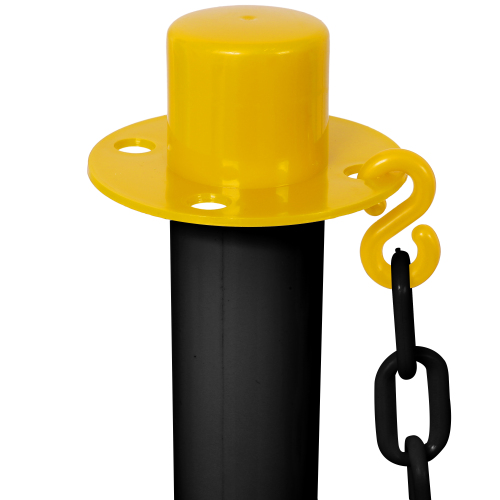4 Pack Traffic Delineator Post Cones with Fillable Base, Adjustable Plastic Safety Barrier with 5Ft Plastic Chain, Outdoor and Indoor Crowd Control Stanchion for Traffic Control and warning W/R、、eastwooduniform