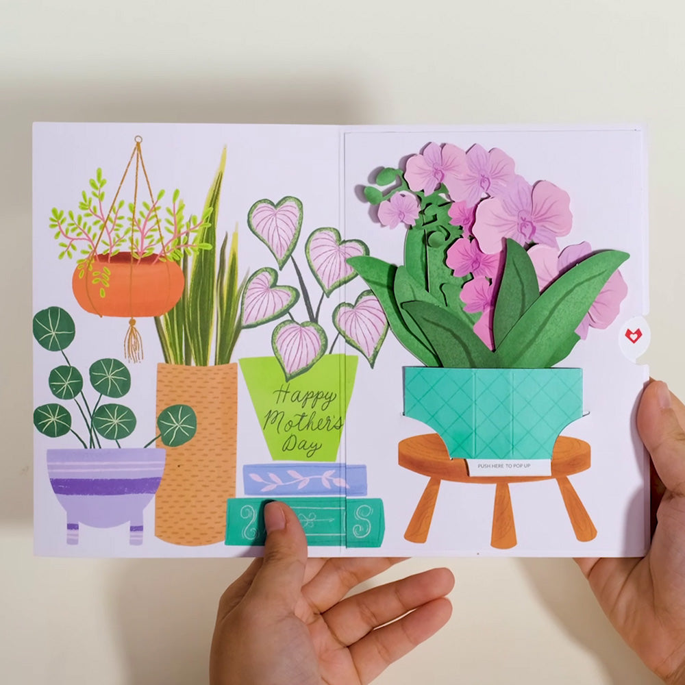 Proud to Be Y’Orchid Mother’s Day Card with Mini Bouquet、mySite、solidvoid