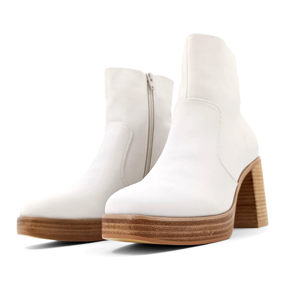 Vernita Round Toe Platform Zippered Boots、mySite、gtrtttuynbv