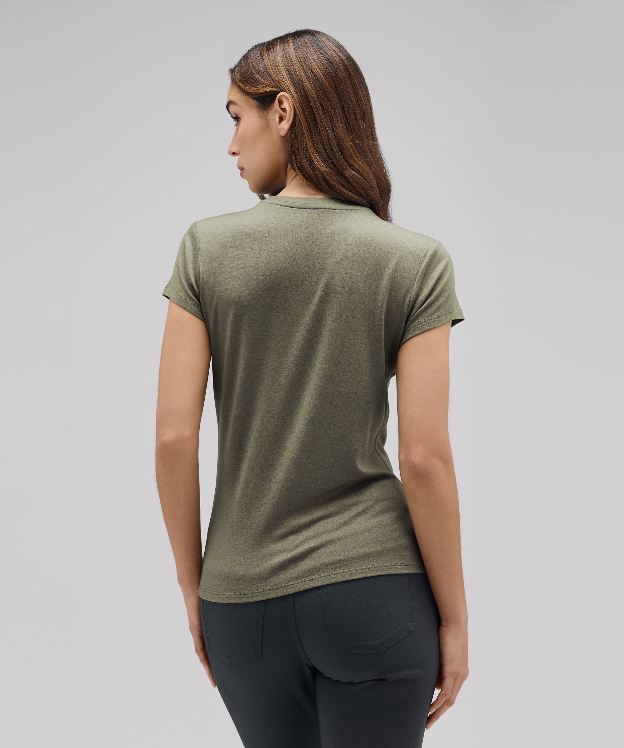 Women's Slim Merino Crew Neck T-Shirt、mySite、noshort