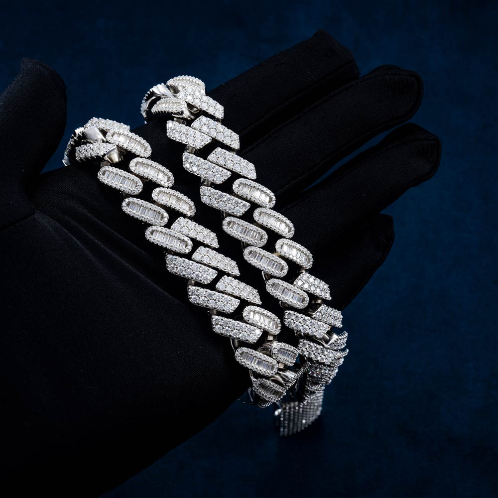 18MM Mixed Cut Moissanite Cuban Link Chain 14K Gold、mySite、hinf8tx79