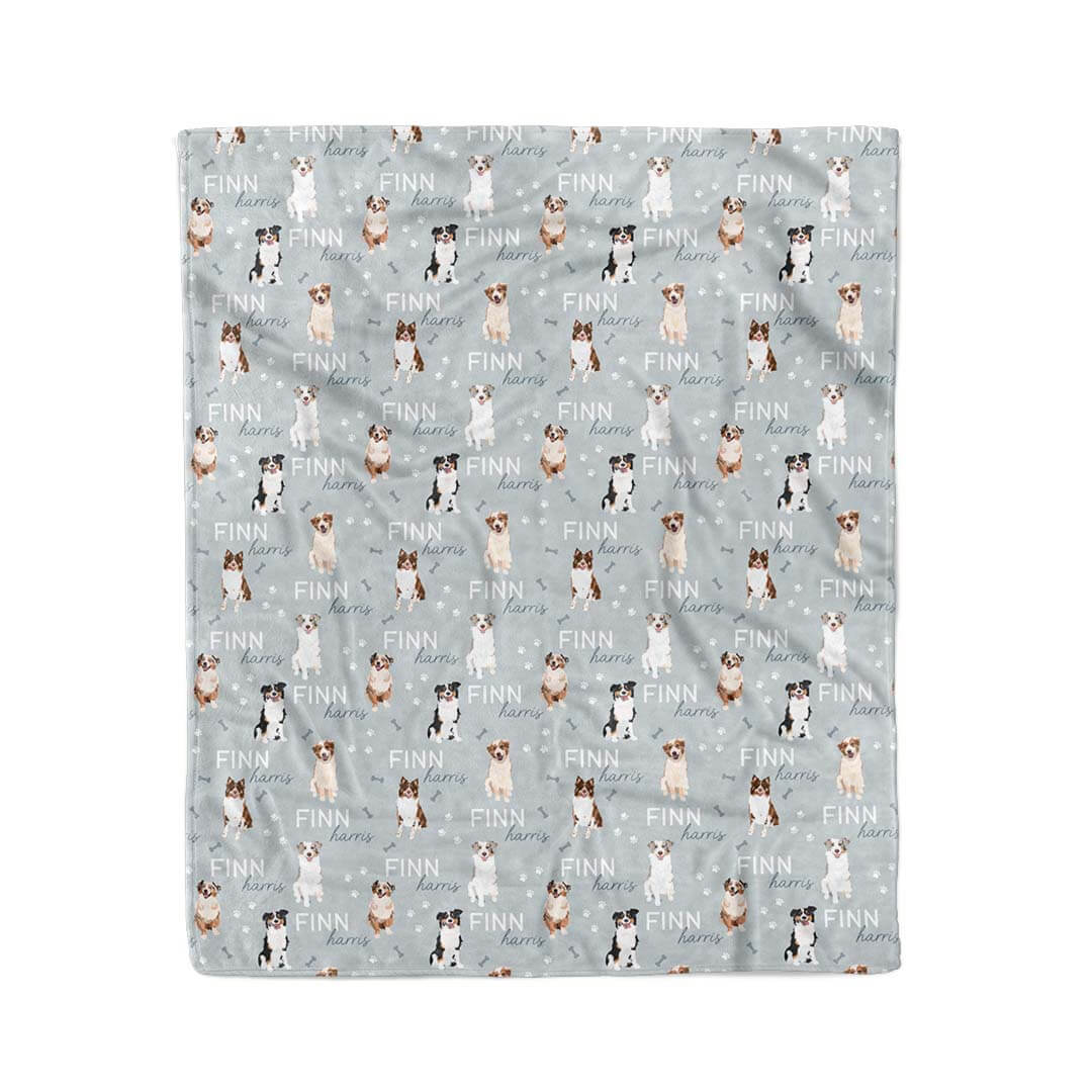  Personalized Kids Blanket | Australian Shepherd、mySite、layawaytickets