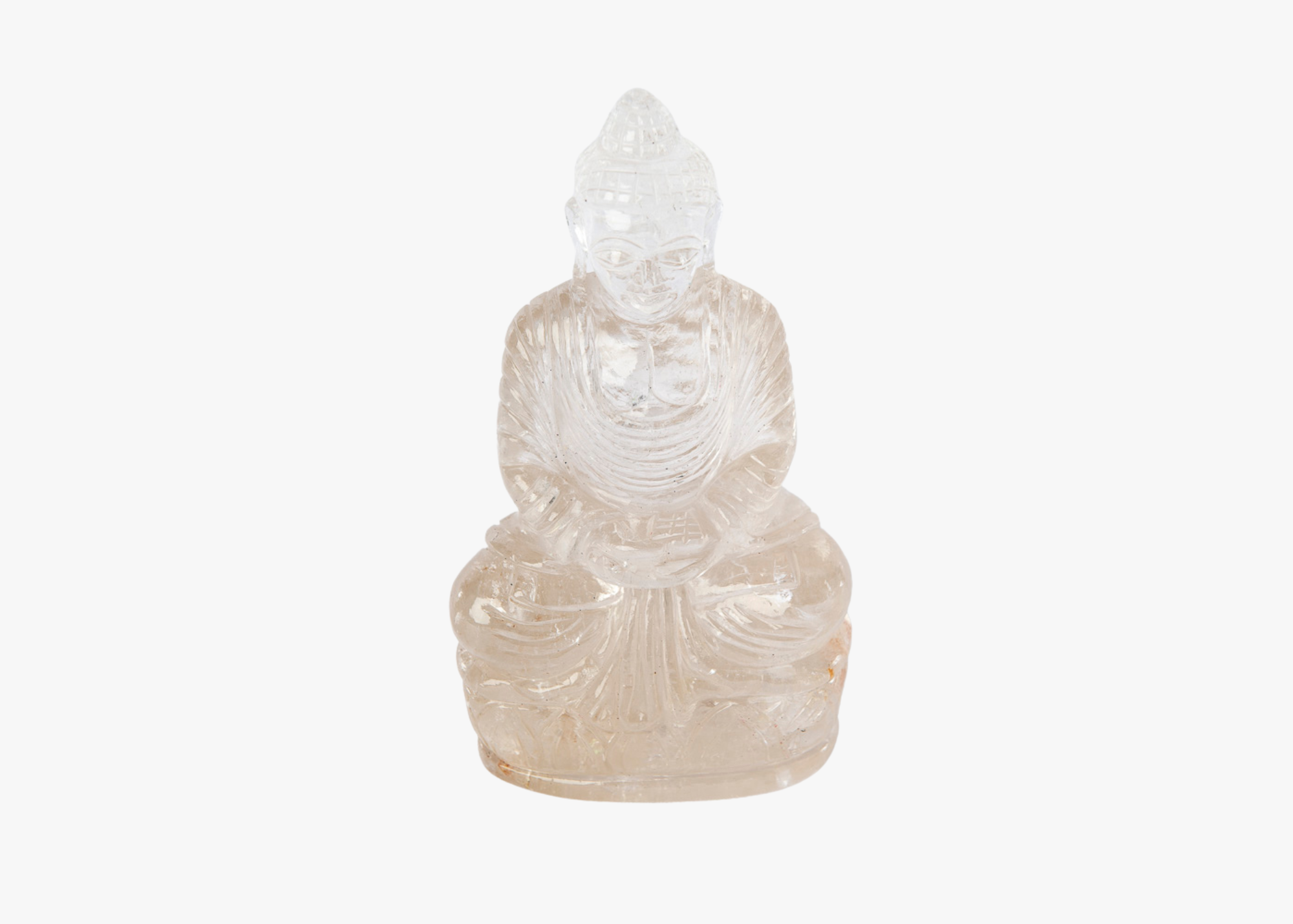 Sitting Buddha - Clear Quartz (Small, 17cm)、mySite、topwebapps