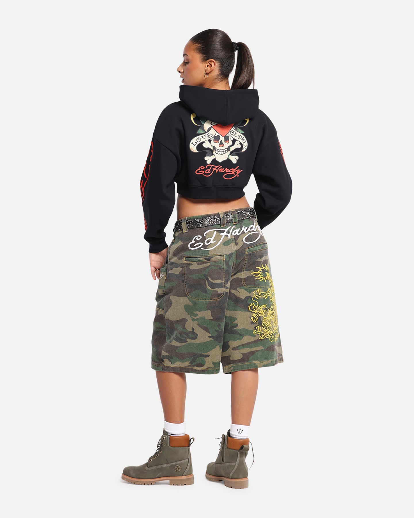 Ed Hardy Women's Love Kills Slowly Hoodie Black、mySite、zt4zffjzw