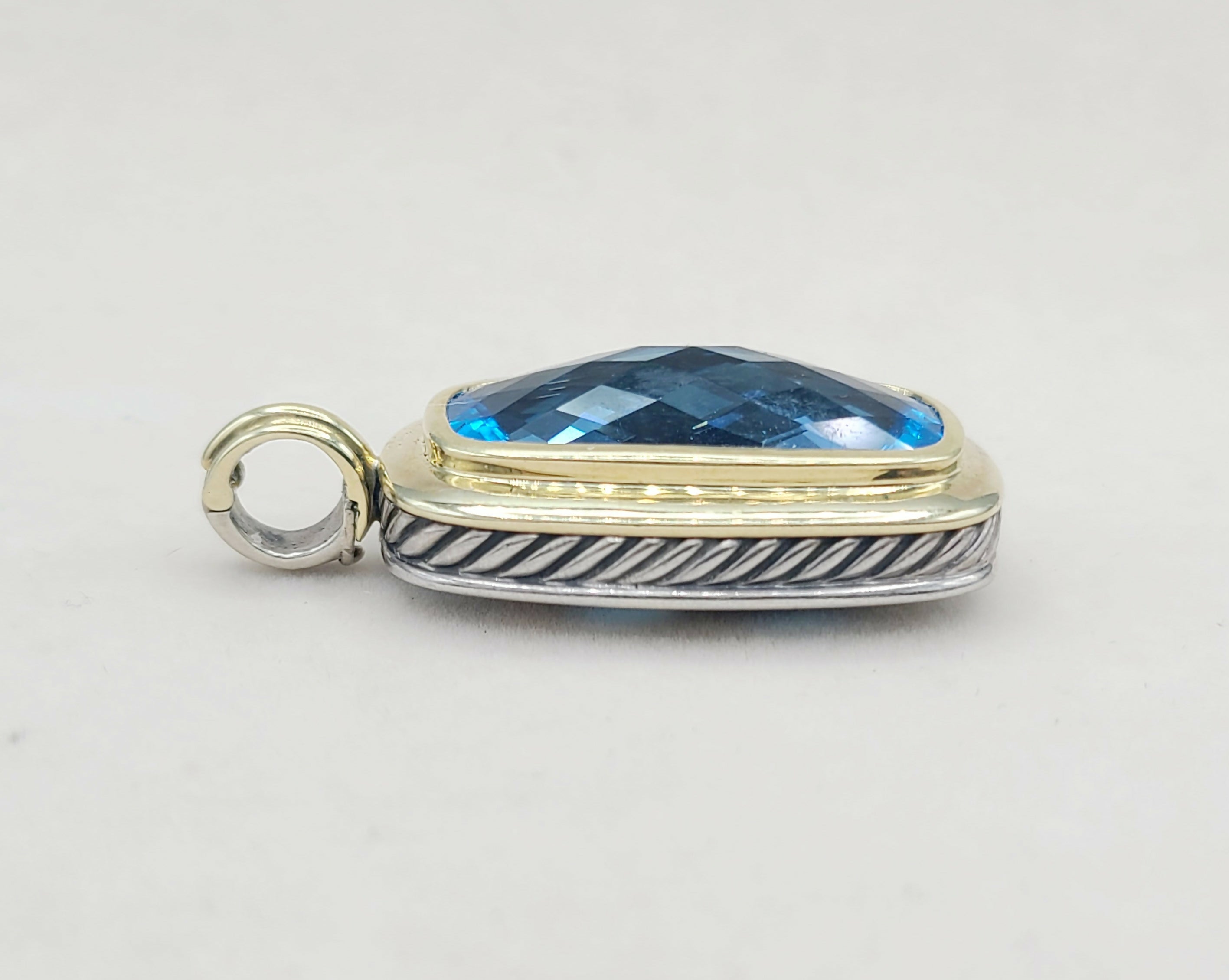 David Yurman Jumbo Albion Elongated Pendant 鈥?Blue Topaz、mySite、hinf8tx79