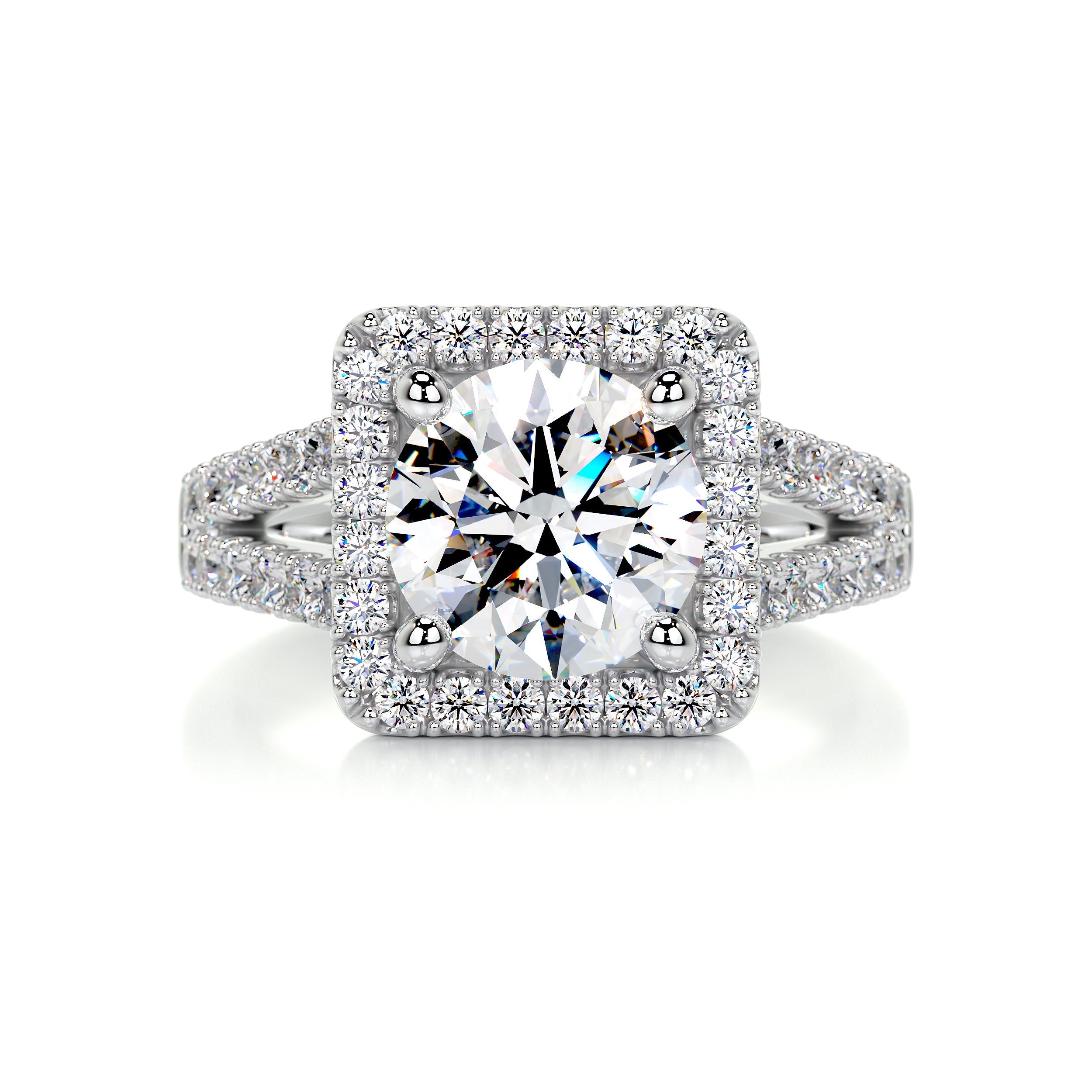 Addison Moissanite & Diamond Ring -14K White Gold (RTS)、mySite、hinf8tx79