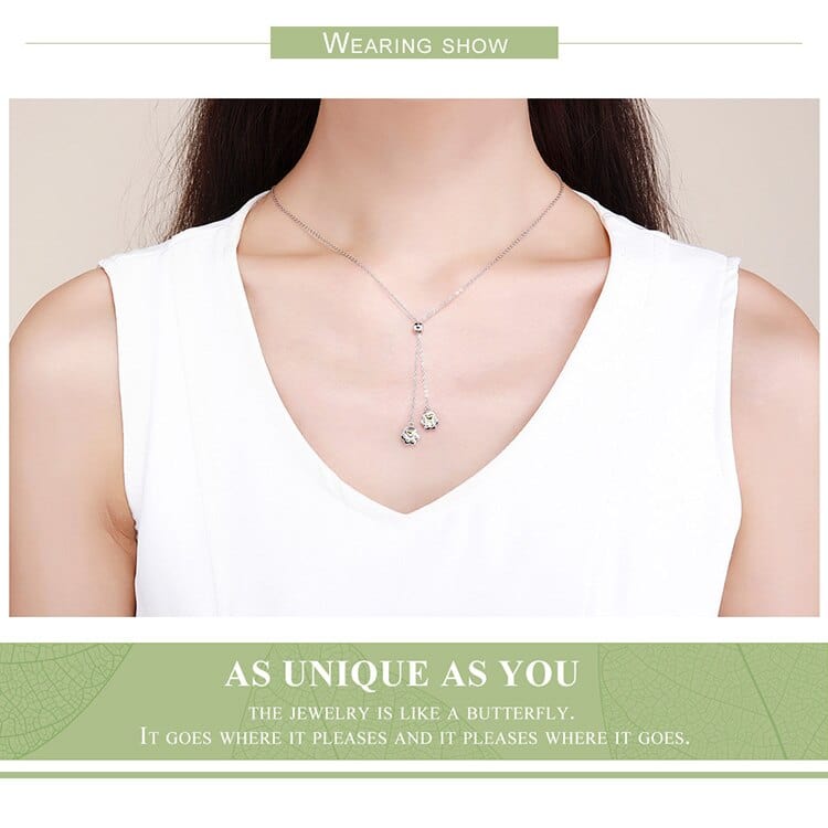 Paw Adjustable Slide Necklace Sterling Silver、mySite、g9winljtr