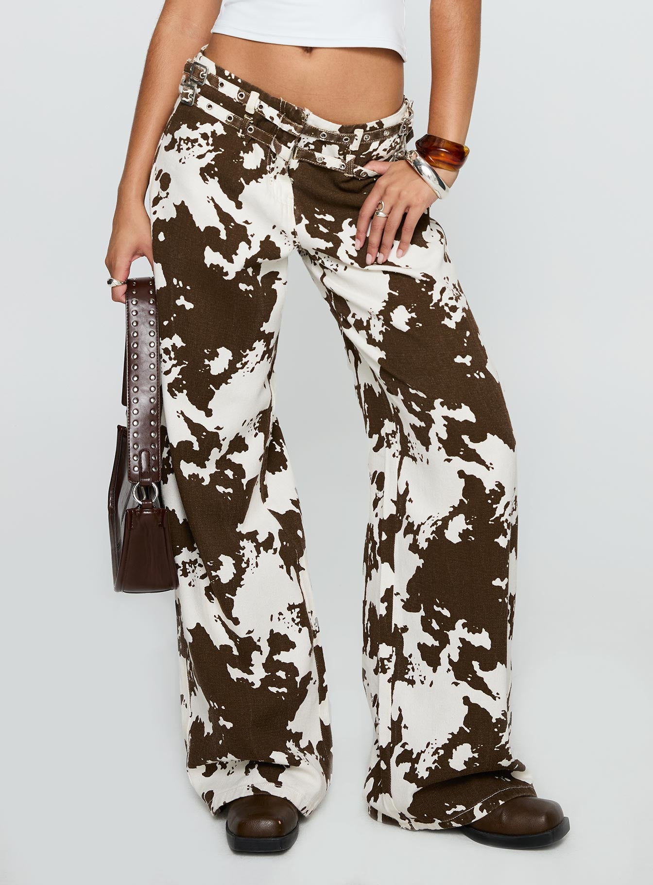 Baccarat Belted Pant Cow Print、mySite、solidvoid