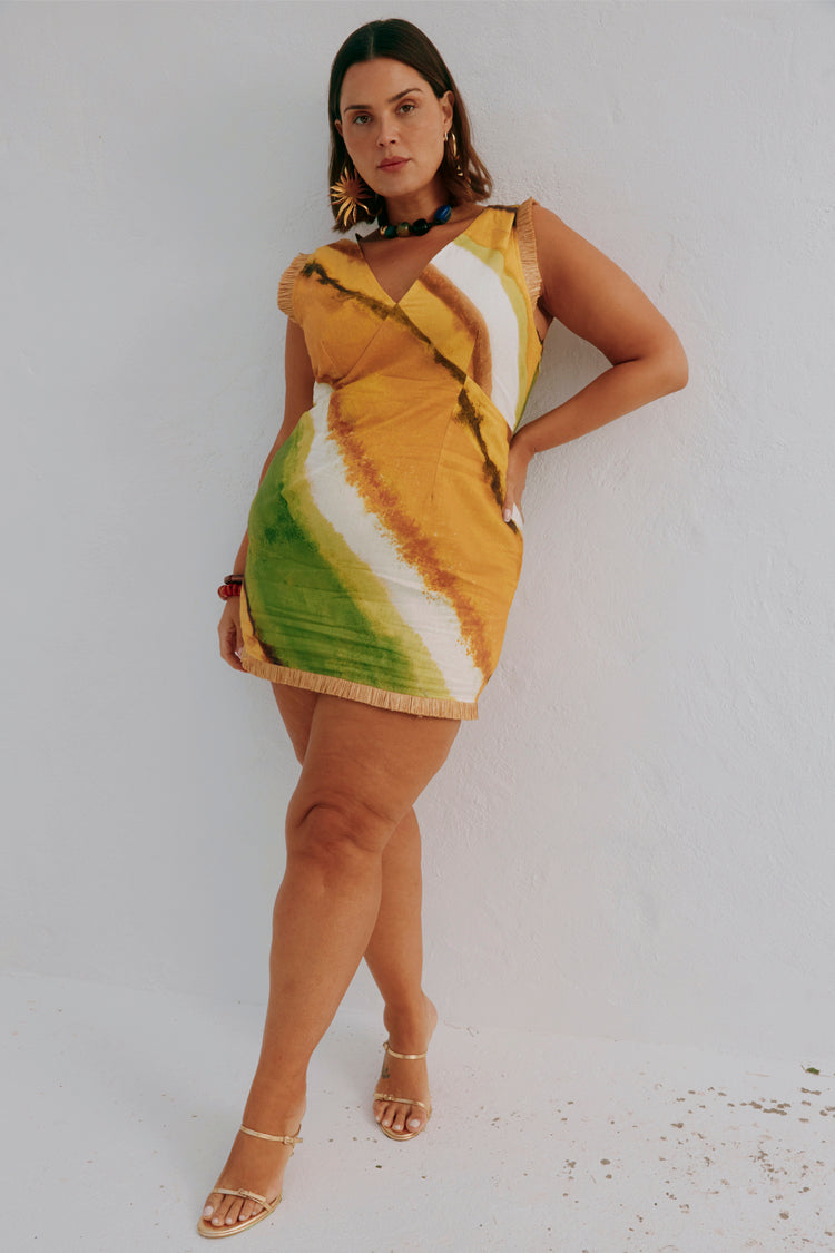 Green Ombre Deia Dress、mySite、solidvoid