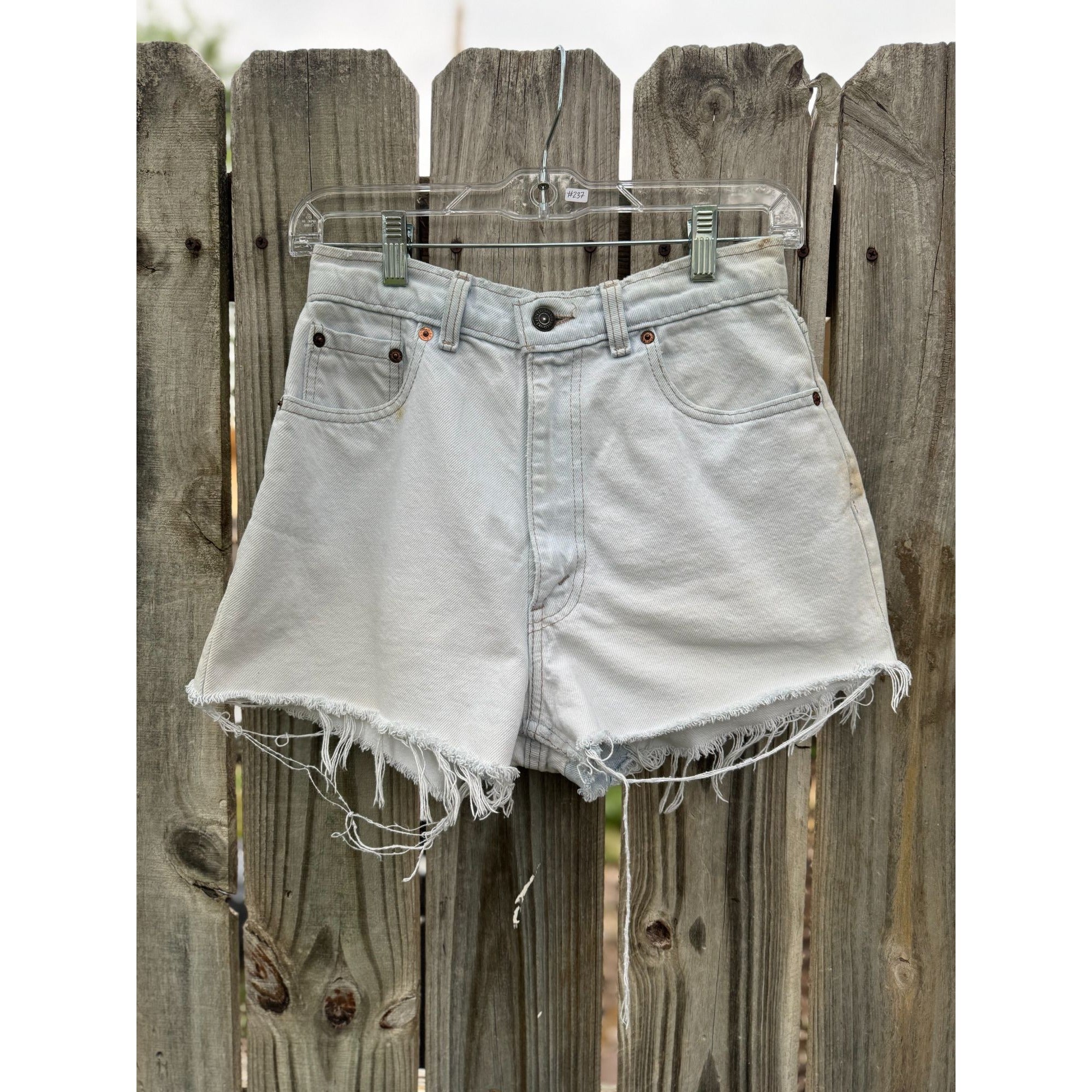 90's Levi's 531 Light Wash Cut Off Raw Hem Denim Jean Shorts 30、mySite、garagedoors4me