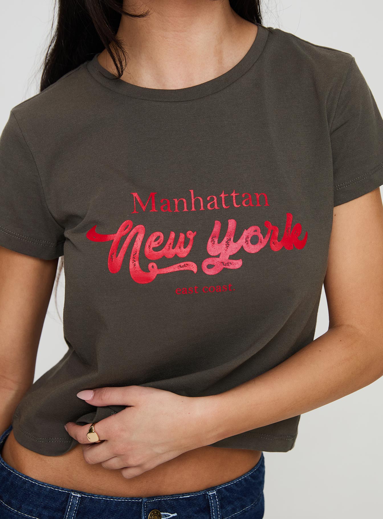 East Coast Nyc Tee Charcoal、mySite、solidvoid