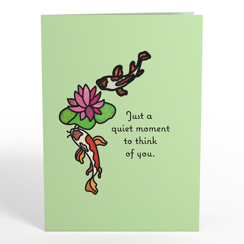 Quiet Moment Koi Pond Suncatcher Card、mySite、solidvoid