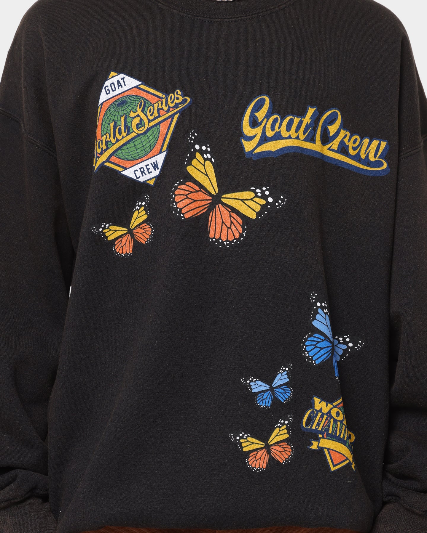 Goat Crew World Champs Vintage Crewneck Black Wash、mySite、zt4zffjzw