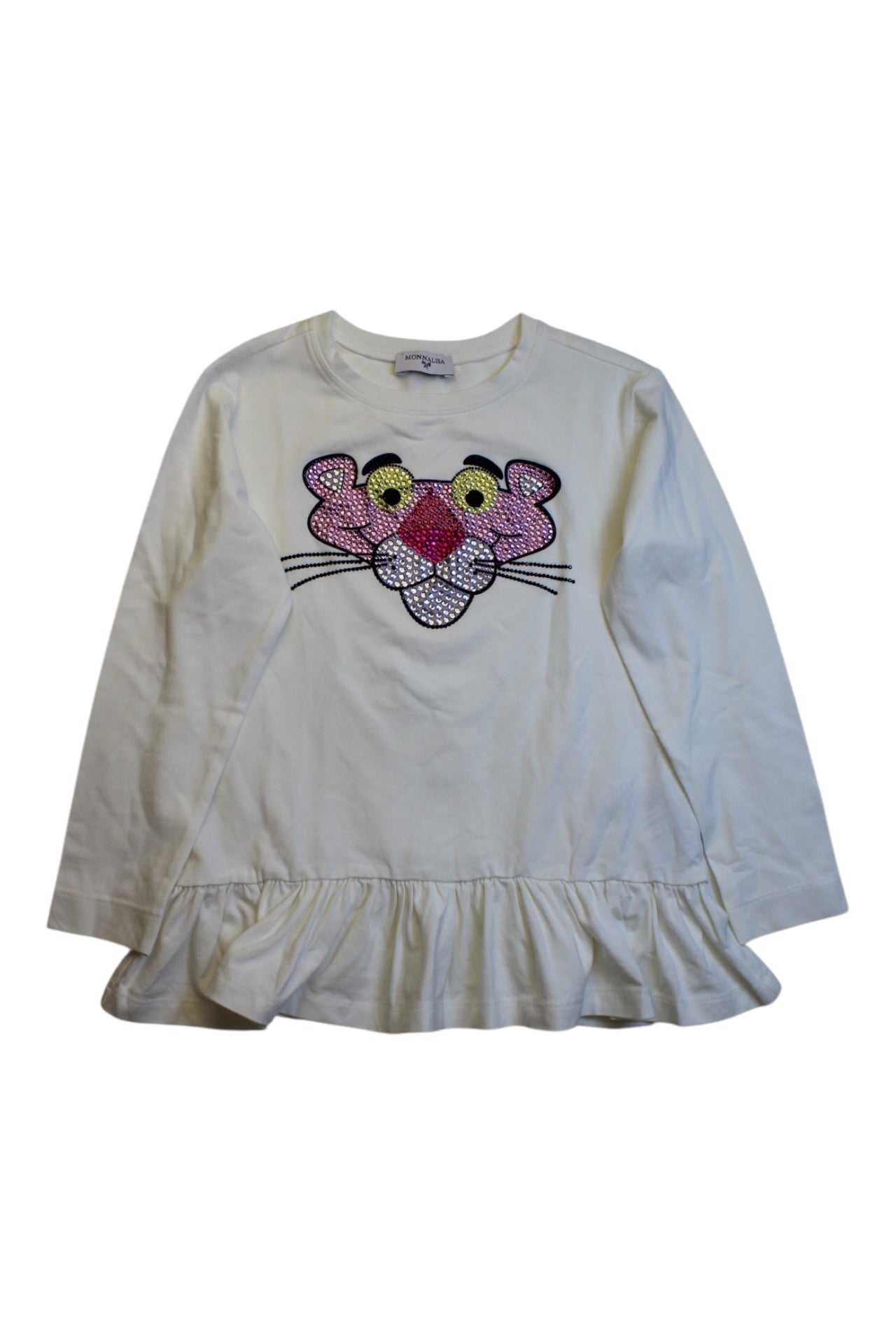 Monnalisa Embellished Animal Long Sleeve Top 8Y、mySite、g9winljtr