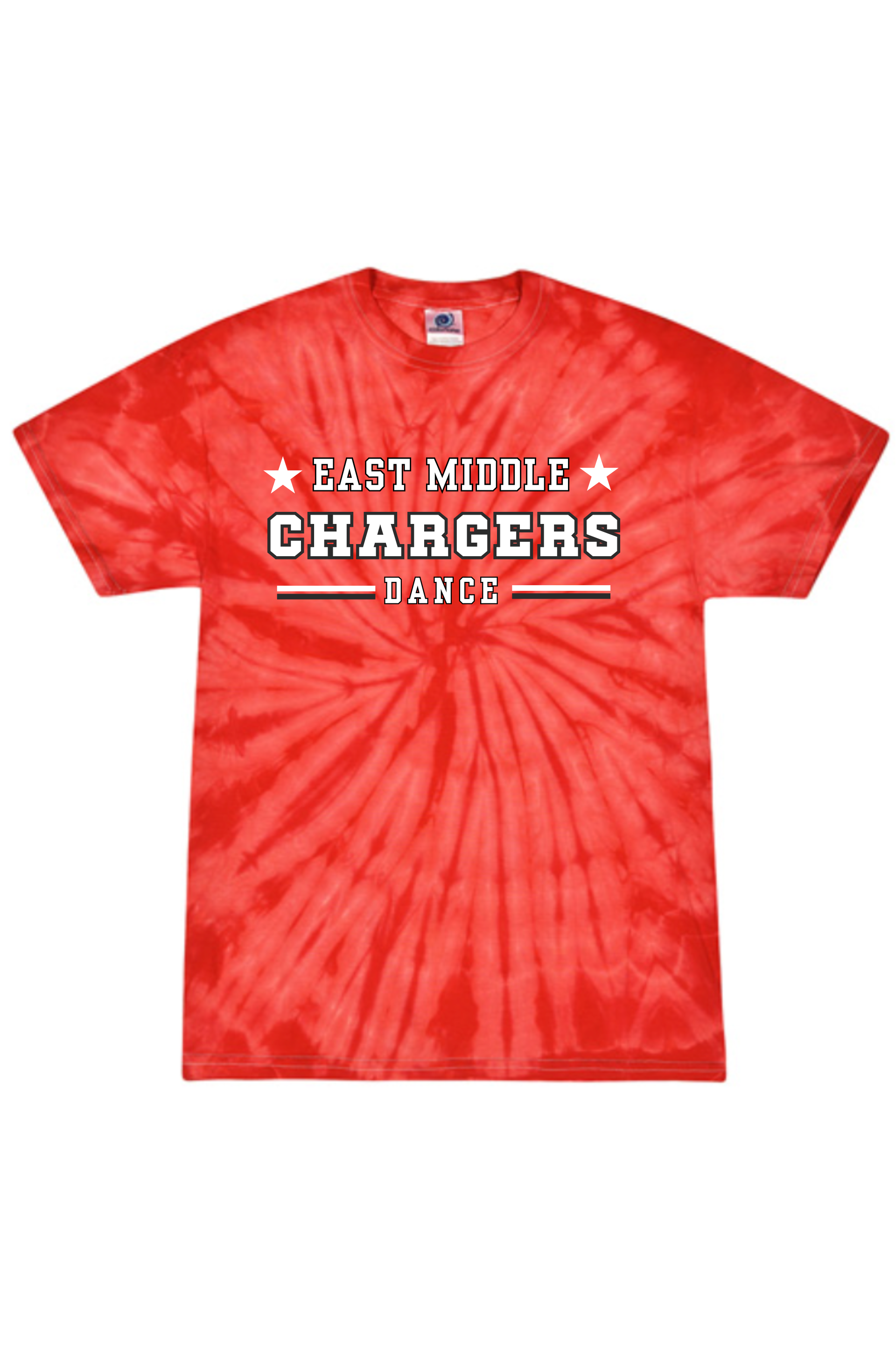 East Middle Chargers Dance Tie Dye Graphic Tee、mySite、hinf8tx79