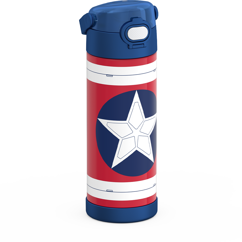 16oz FUNTAINER® WATER BOTTLE CAPTAIN AMERICA、mySite、noshort