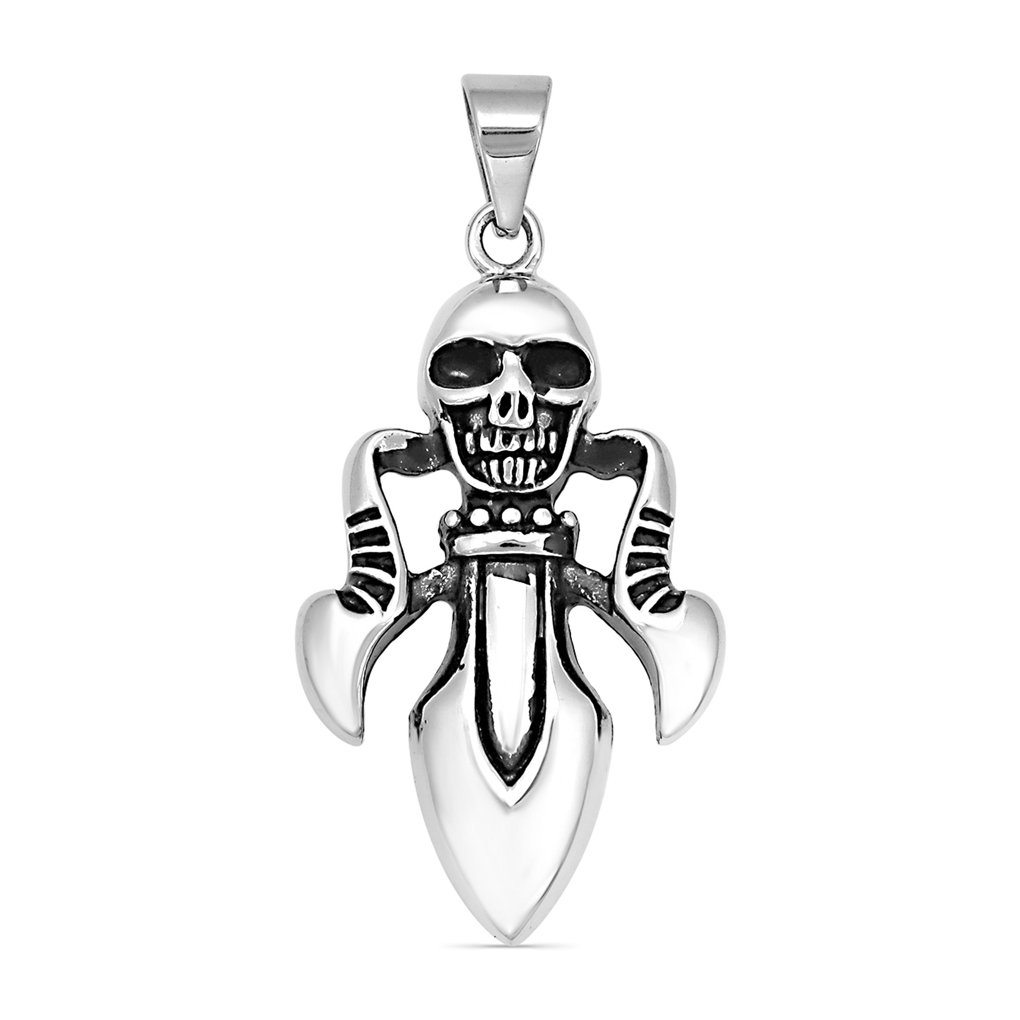 Stainless Steel Skull And Dagger Pendant / PDL2004、mySite、dreamappss