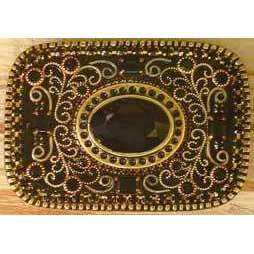 Michal Golan Onyx, Swarovski Crystals Glass and Enamel Belt Buckle、mySite、topwebapps