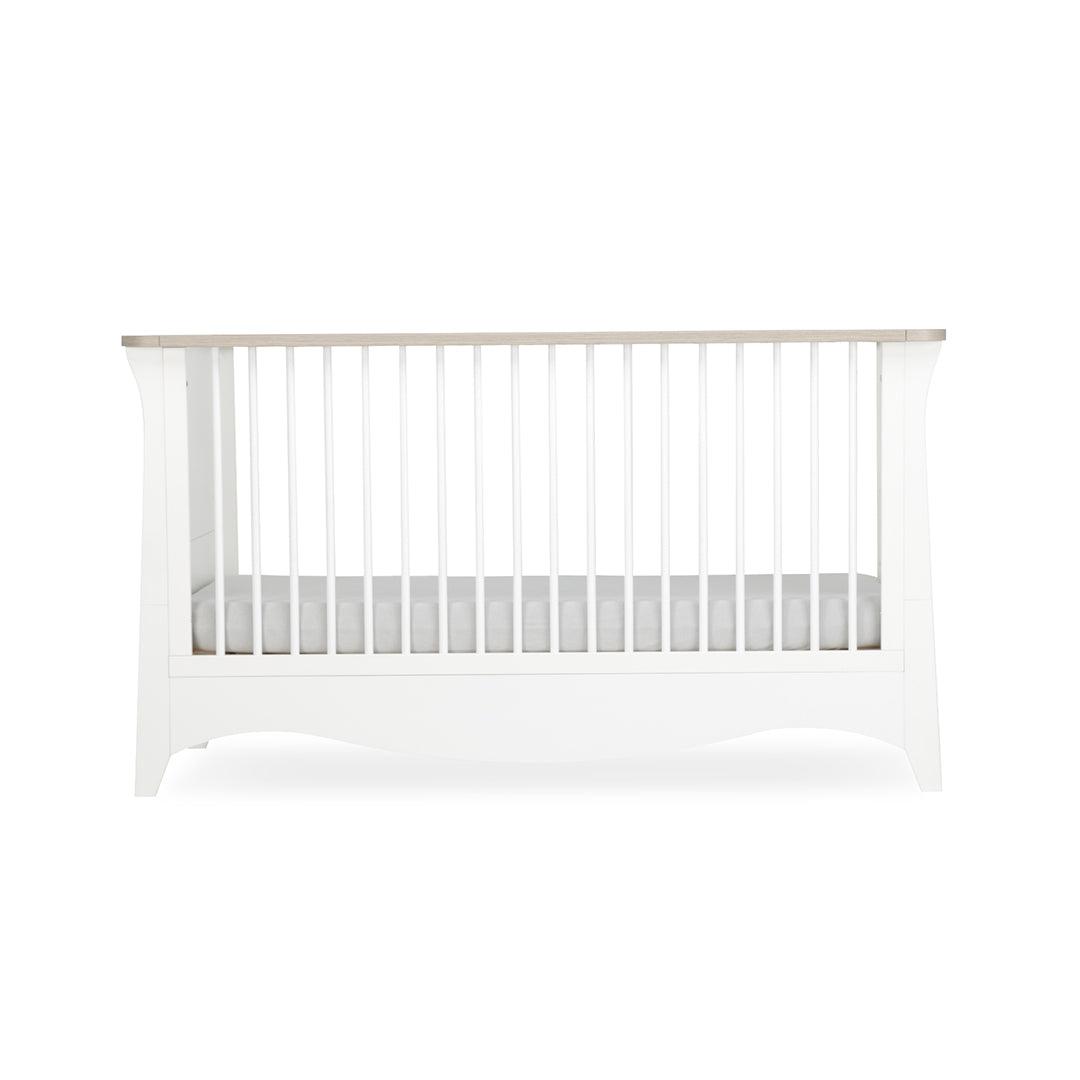  CuddleCo Clara 2 Piece Set 3-Drawer Dresser + Cot Bed - White/Ash、mySite、merchandisen