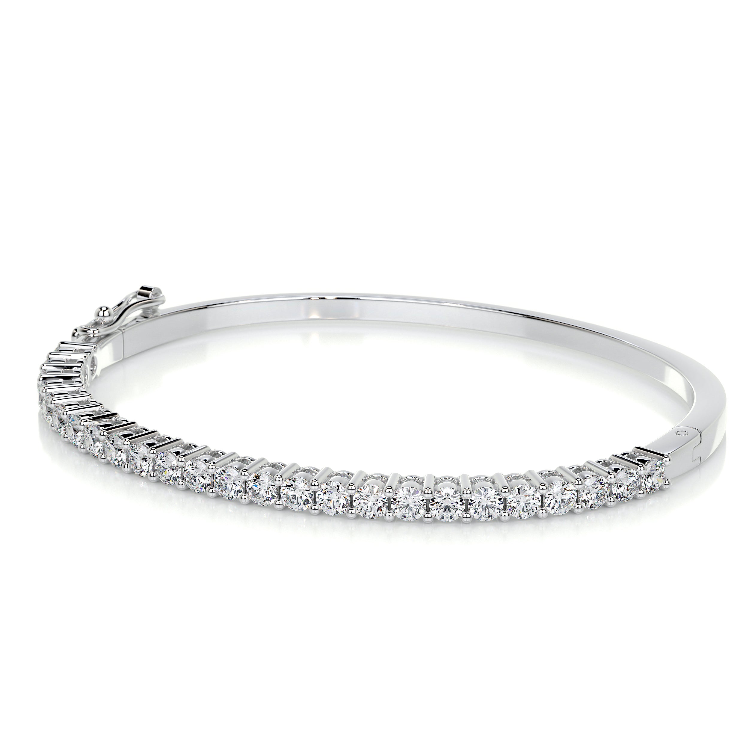Karla Bangle Diamond Bracelet (2.5 Carat) -14K White Gold、mySite、hinf8tx79