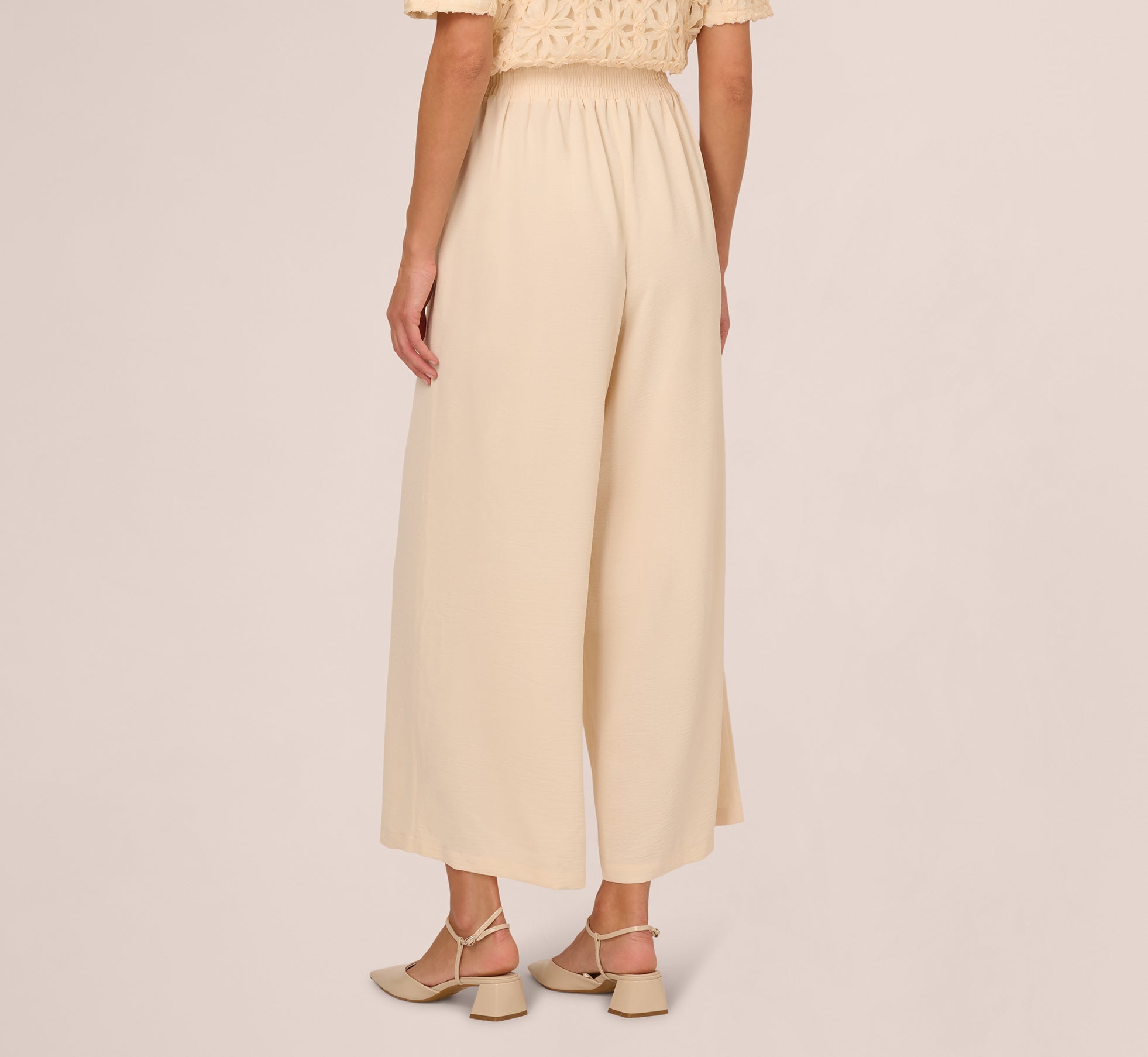 Wide Leg Pull On Airflow Pant In Cannoli Cream、mySite、solidvoid