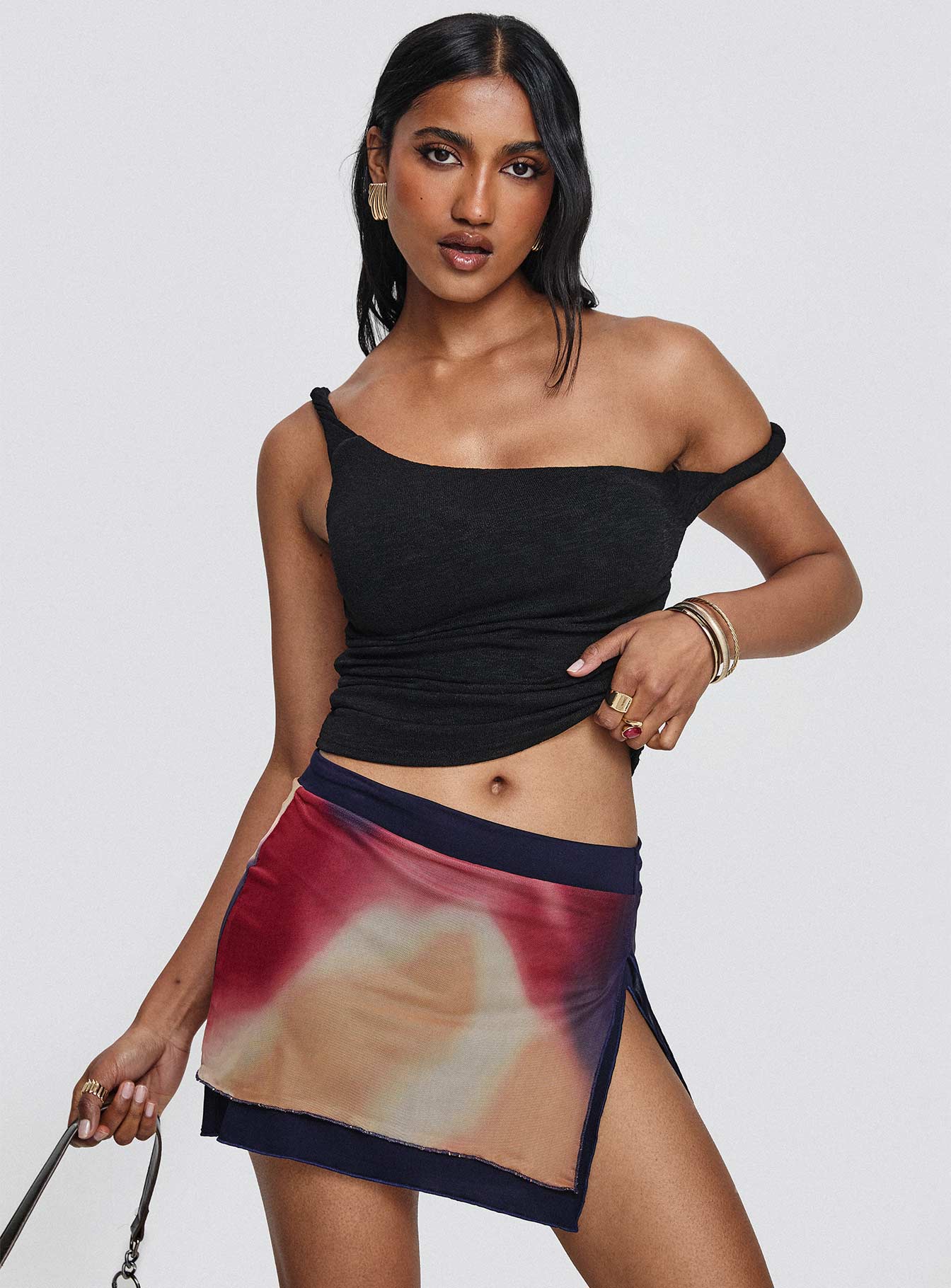 Quatro Mini Skirt Multi、mySite、solidvoid