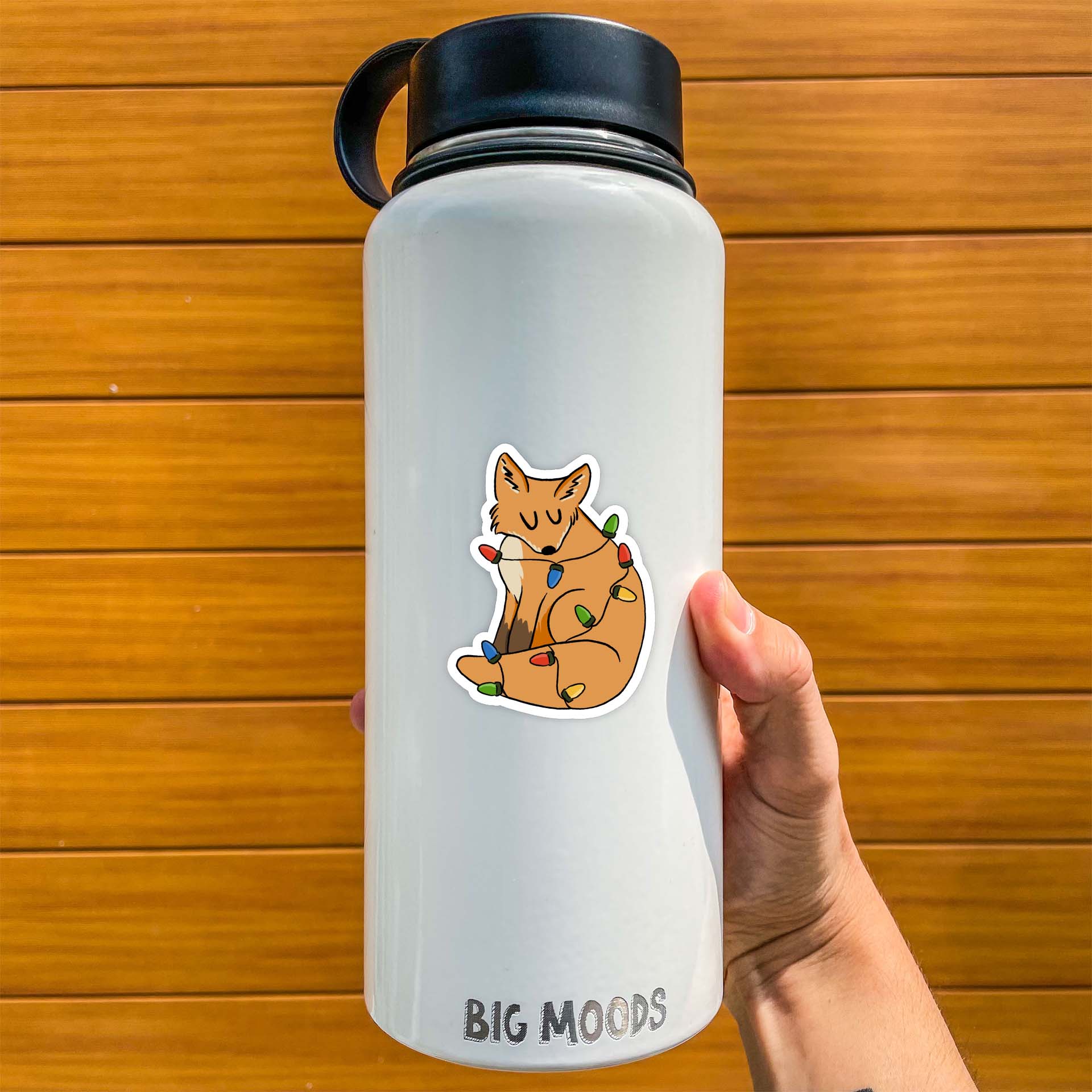  Fox & Lights Winter Sticker、mySite、ghnorth