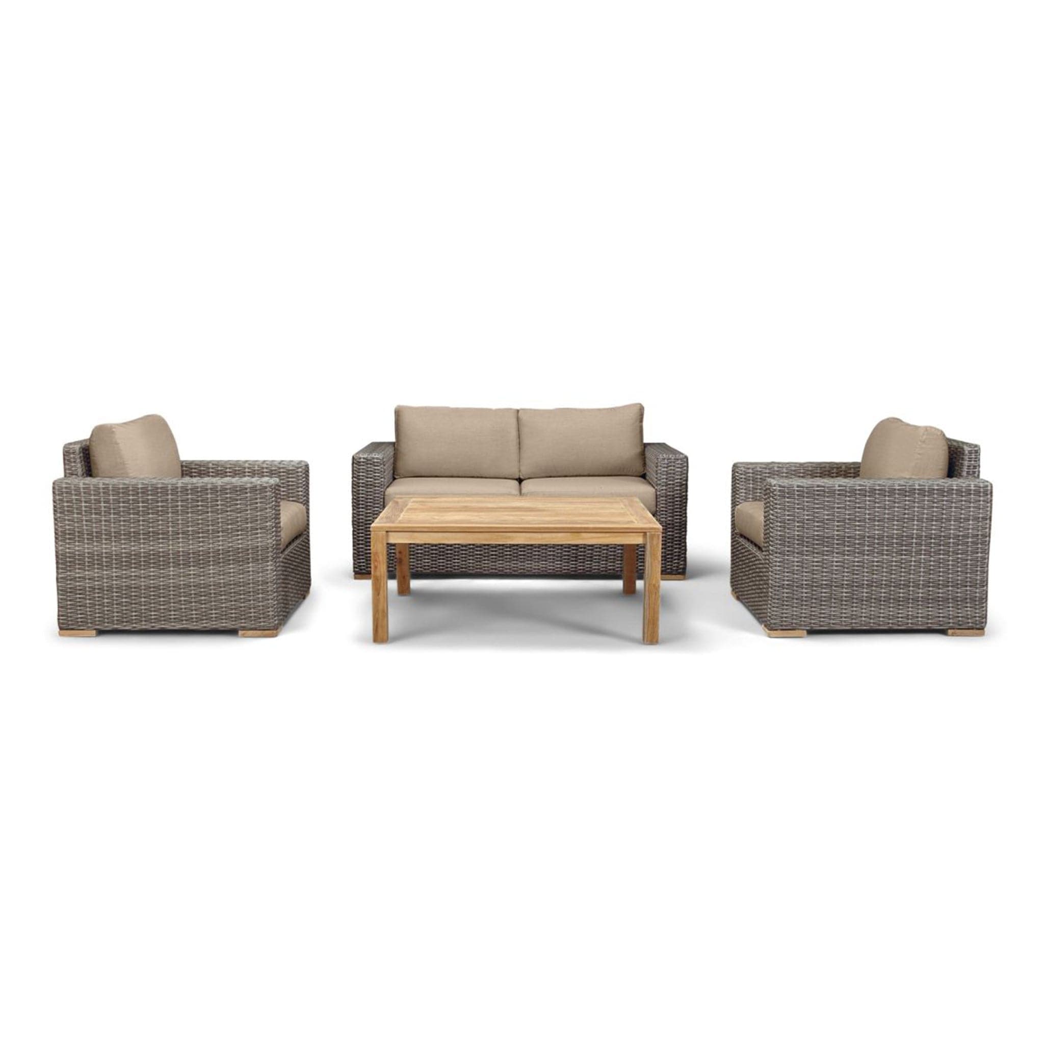 Dune Teak 4 Piece Loveseat Set、mySite、neckold