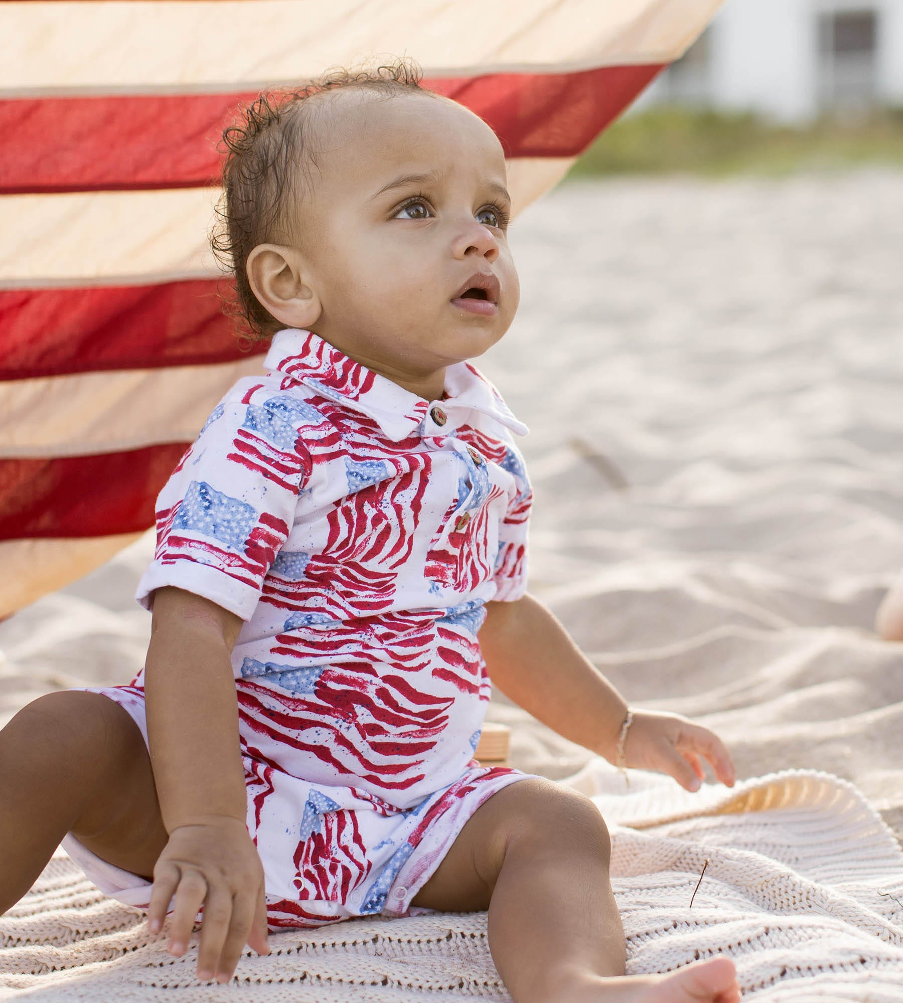  Majestic Flags Organic Cotton Baby Boy Romper、mySite、layawaytickets
