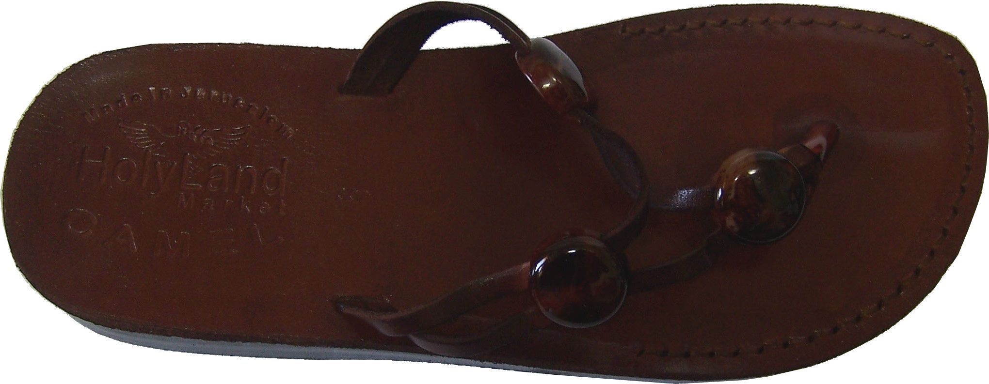 Holy Land Market Men/Women Biblical Jesus Leather Sandals/Slides From Jerusalem (Jerusalem Style III)、mySite、topwebapps