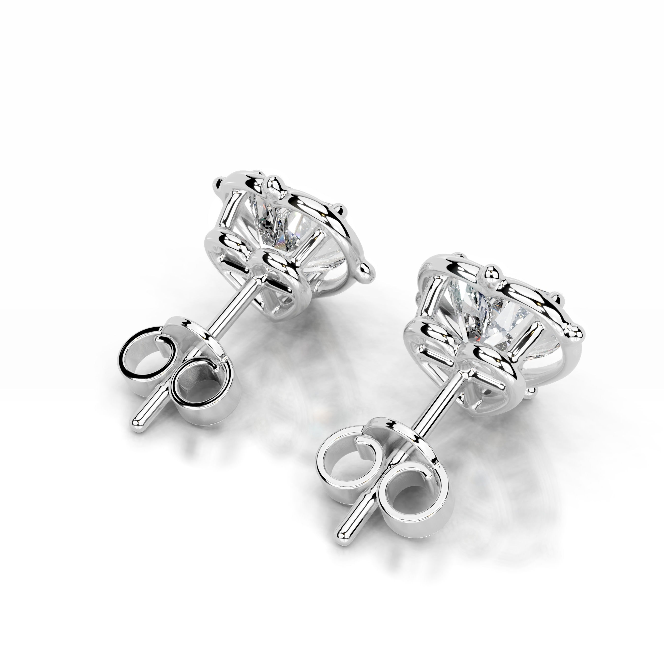Rooted in Love Lab Grown Diamond Earrings - 14K White Gold、mySite、hinf8tx79