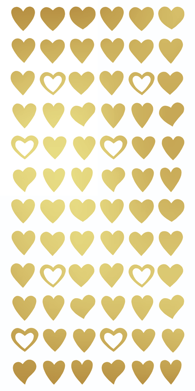  Decorative Stickers - Gold Hearts、mySite、ghnorth