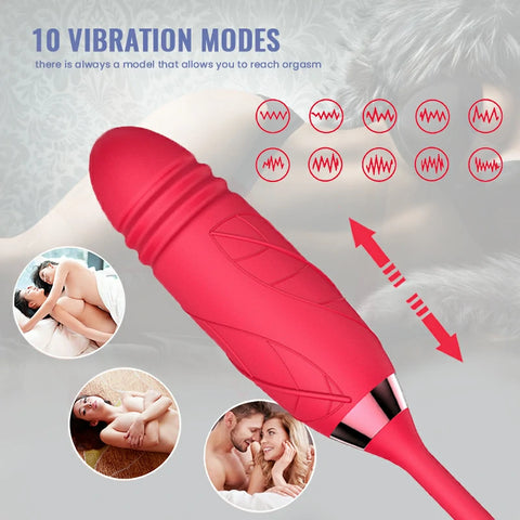 Rose Suction Thrusting Vibrator