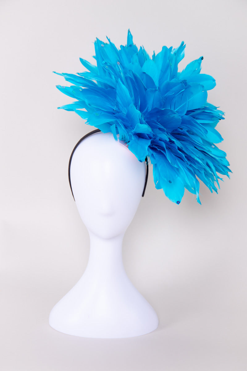Show Stopper Fascinator - Turquoise - FINAL SALE、mySite、hinf8tx79